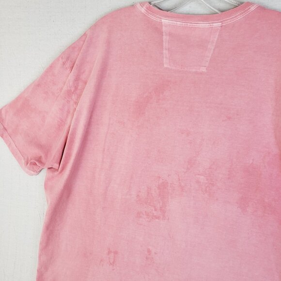 Johnnie-O Dale T-shirt Malibu Red/ Pink Short Sleeve size XL Distressed Tie-Dye - Picture 13 of 15